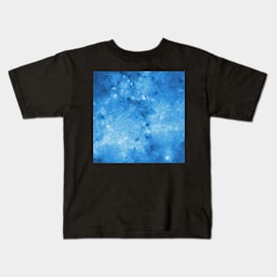 Shiny blue space Kids T-Shirt